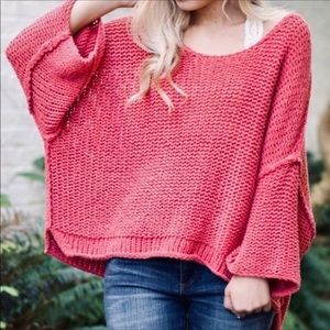 Free People-Chunky oversized crochet style sweater